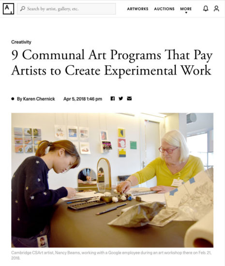 Image of Artsy Article about CSArt Programs